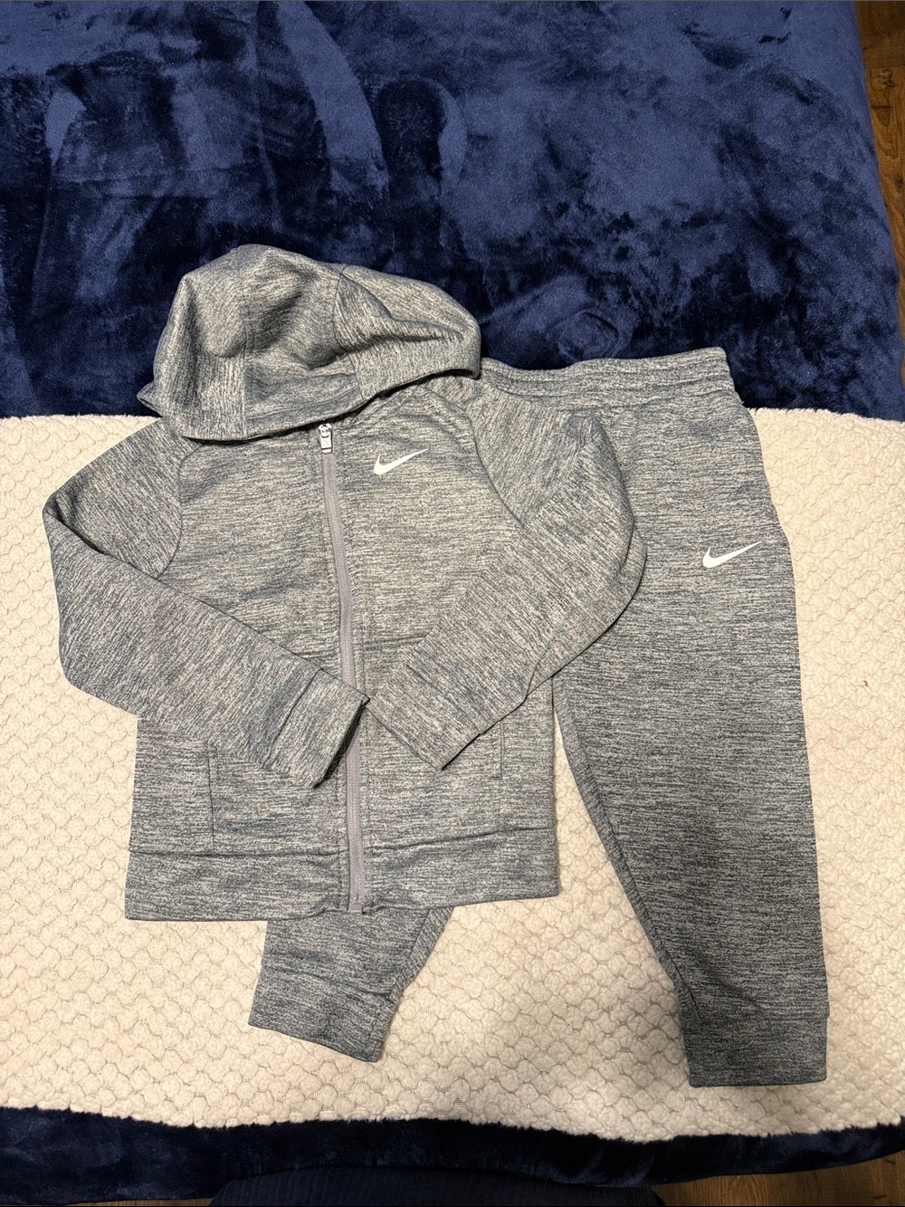 Nike Kids Grey Heather Hoodie & Joggers Set